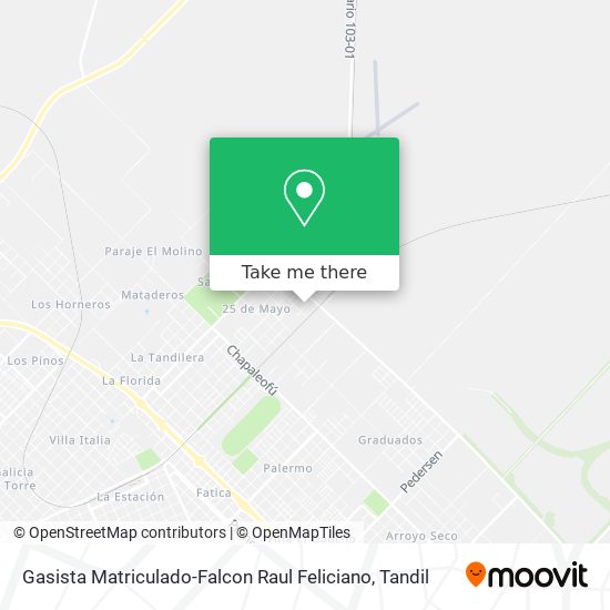 Gasista Matriculado-Falcon Raul Feliciano map