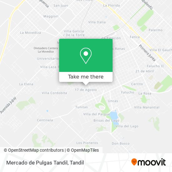 Mapa de Mercado de Pulgas Tandil