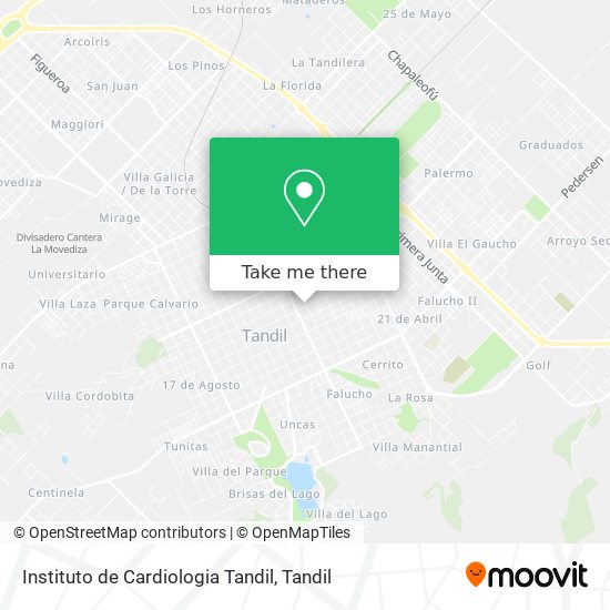 Instituto de Cardiologia Tandil map