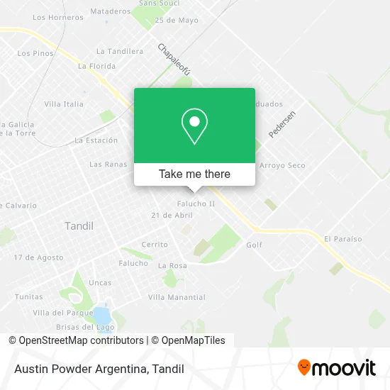 Austin Powder Argentina map