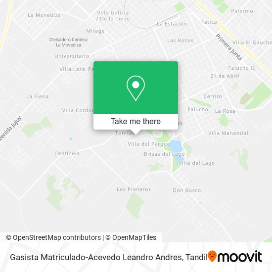 Gasista Matriculado-Acevedo Leandro Andres map