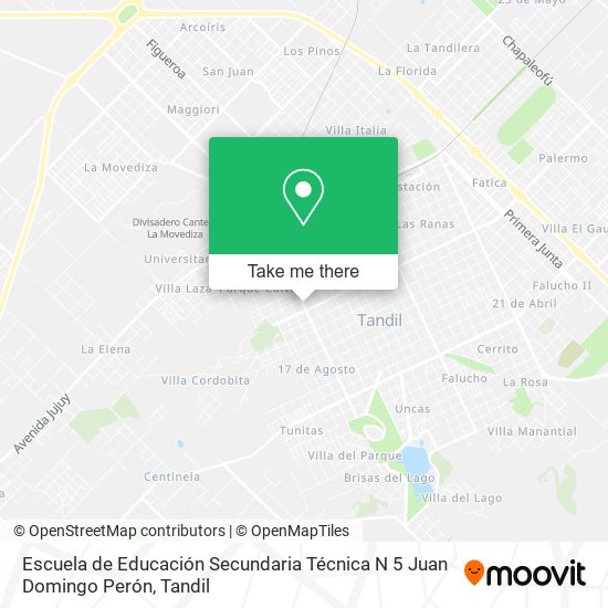 Escuela de Educación Secundaria Técnica N 5 Juan Domingo Perón map