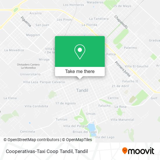 Cooperativas-Taxi Coop Tandil map
