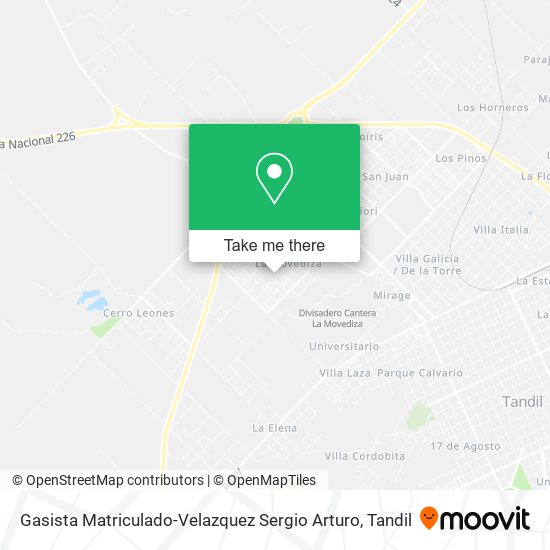 Gasista Matriculado-Velazquez Sergio Arturo map