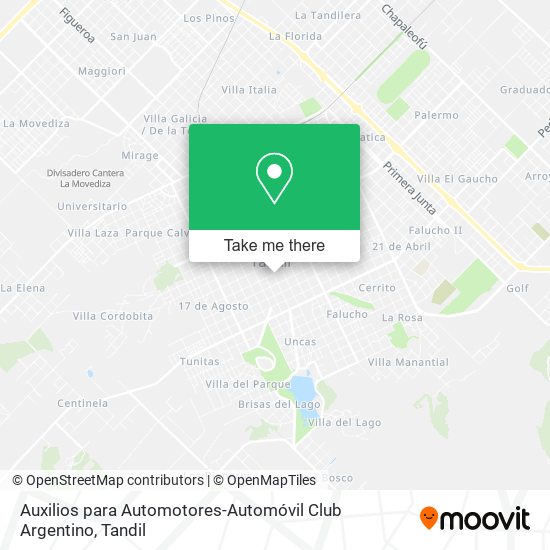 Mapa de Auxilios para Automotores-Automóvil Club Argentino