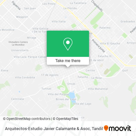 Arquitectos-Estudio Javier Calamante & Asoc map