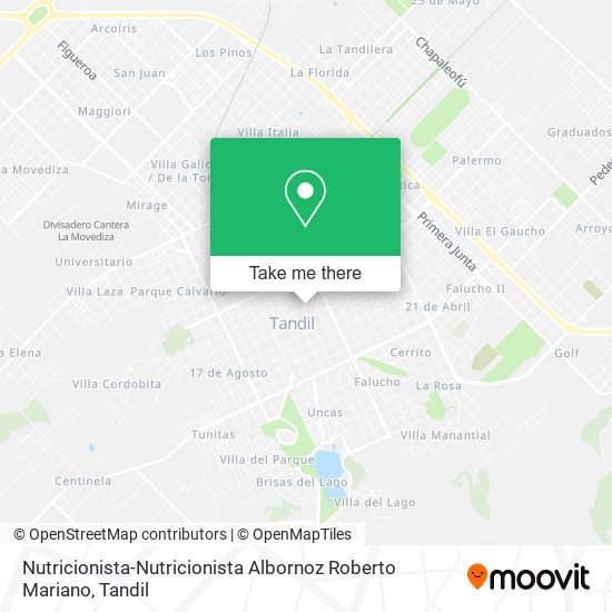 Mapa de Nutricionista-Nutricionista Albornoz Roberto Mariano