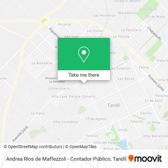 Mapa de Andrea Rios de Maffezzoli - Contador Público