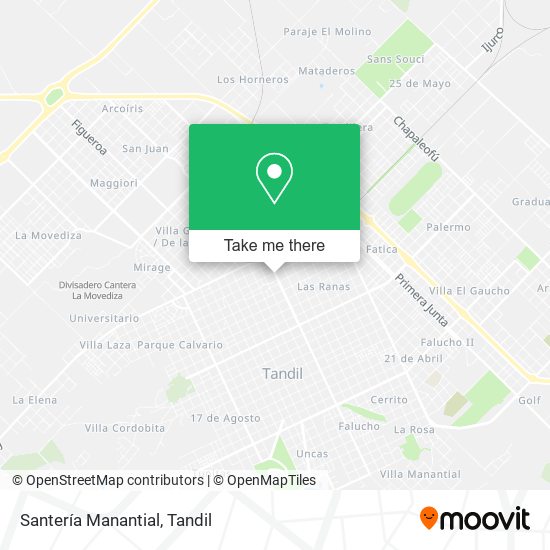 Santería Manantial map