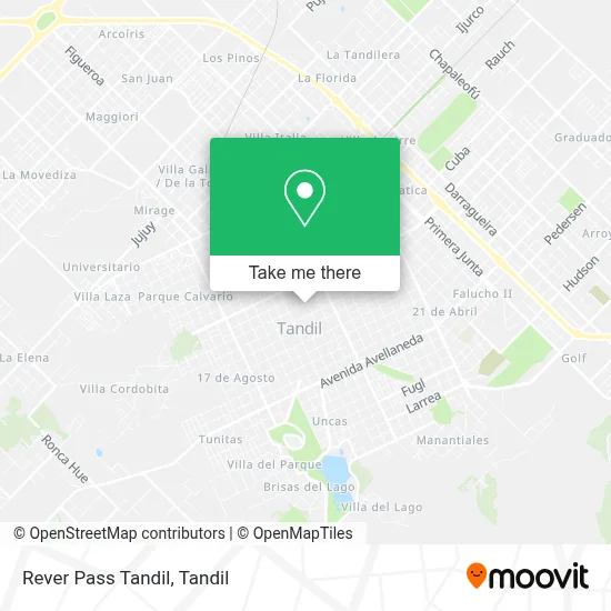 Rever Pass Tandil map