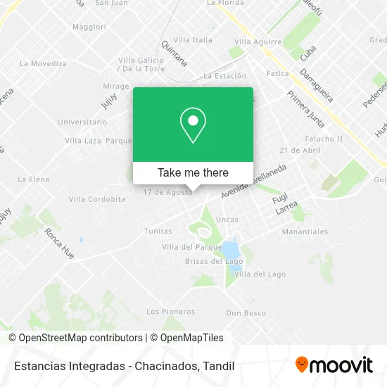 Estancias Integradas - Chacinados map