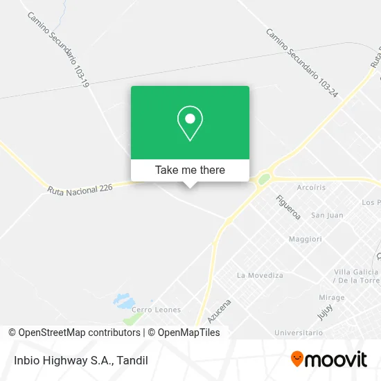 Inbio Highway S.A. map