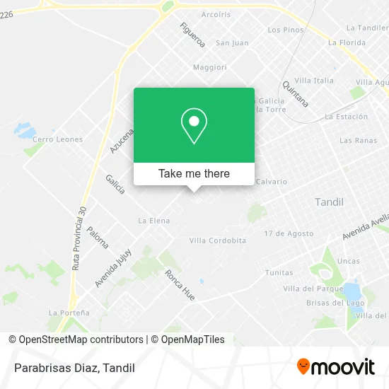 Parabrisas Diaz map
