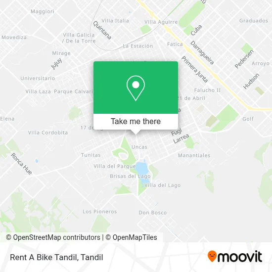 Rent A Bike Tandil map