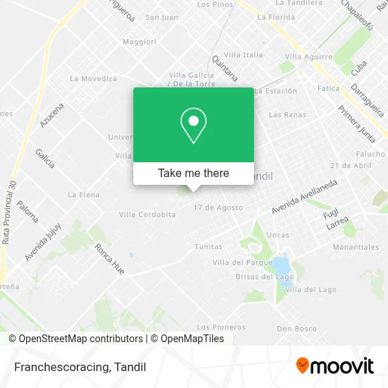 Franchescoracing map