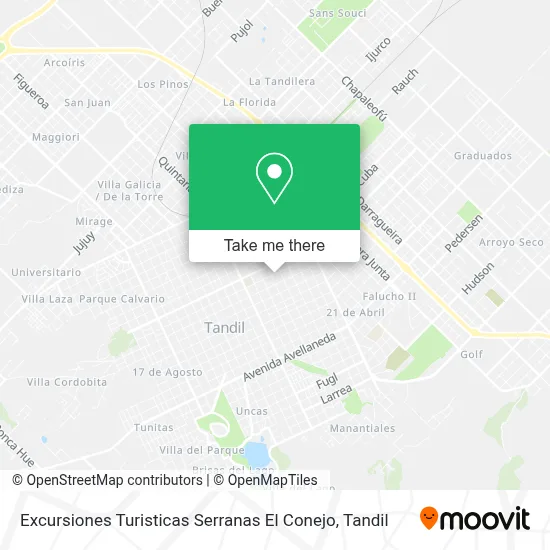 Excursiones Turisticas Serranas El Conejo map