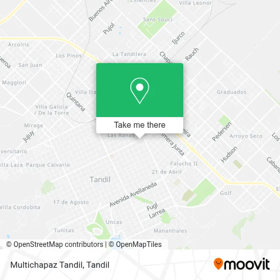 Multichapaz Tandil map