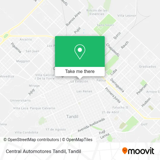 Central Automotores Tandil map