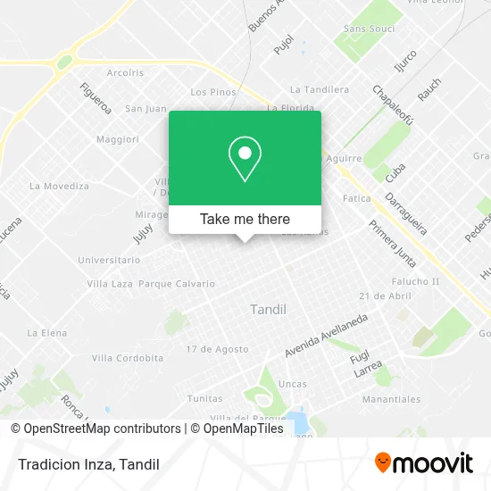 Tradicion Inza map