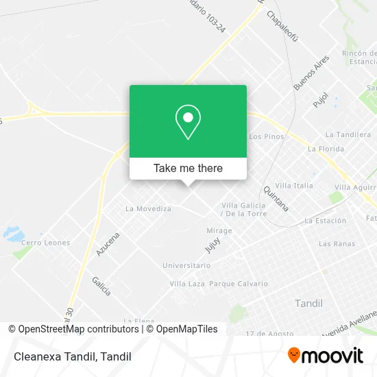 Cleanexa Tandil map