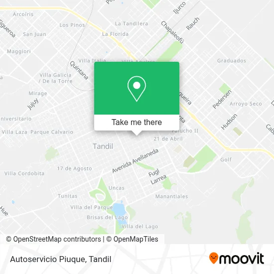 Autoservicio Piuque map