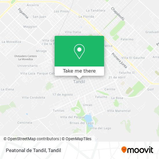 Mapa de Peatonal de Tandil