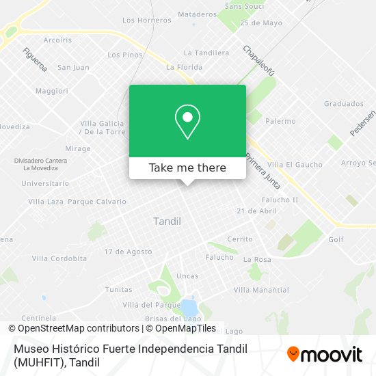 Mapa de Museo Histórico Fuerte Independencia Tandil (MUHFIT)