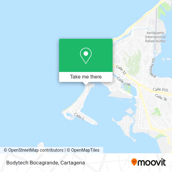 Bodytech Bocagrande map