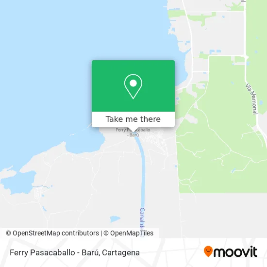 Ferry Pasacaballo - Barú map