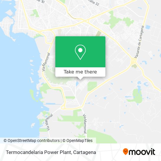 Termocandelaria Power Plant map