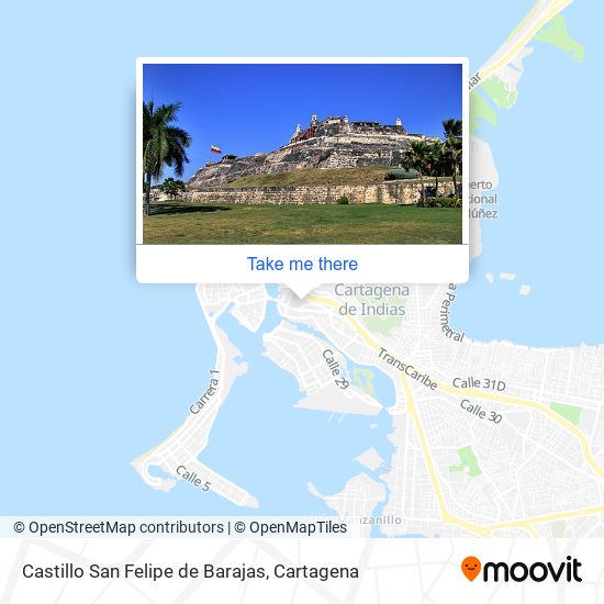 Castillo San Felipe de Barajas map