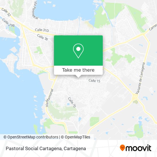 Pastoral Social Cartagena map