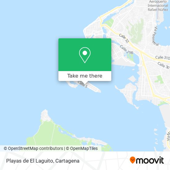 Playas de El Laguito map