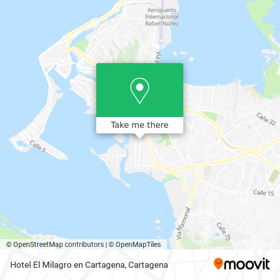 Mapa de Hotel El Milagro en Cartagena