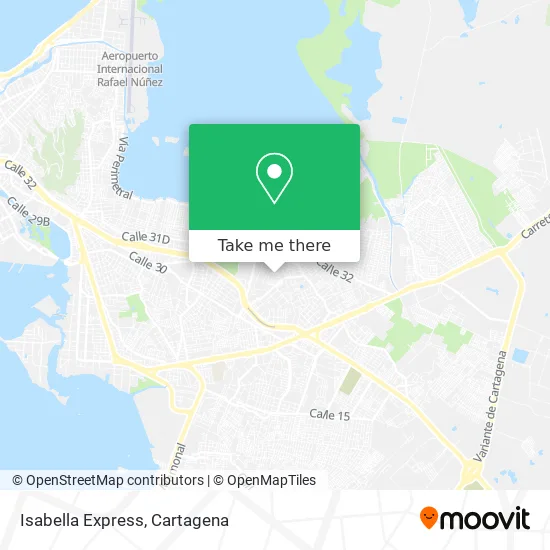 Isabella Express map