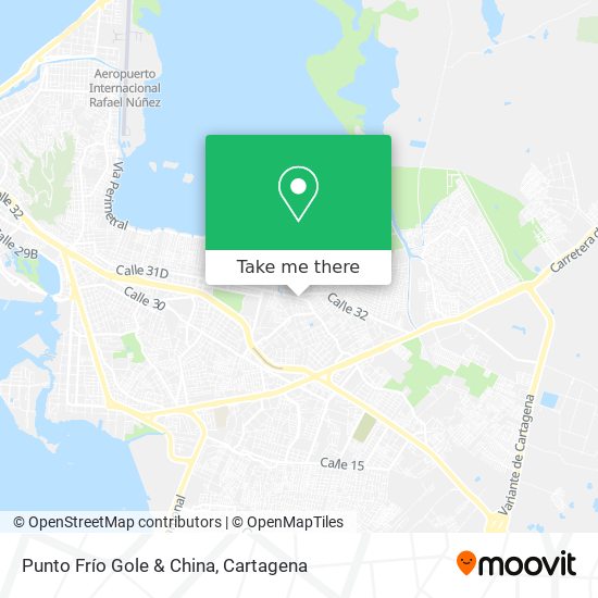 Punto Frío Gole & China map