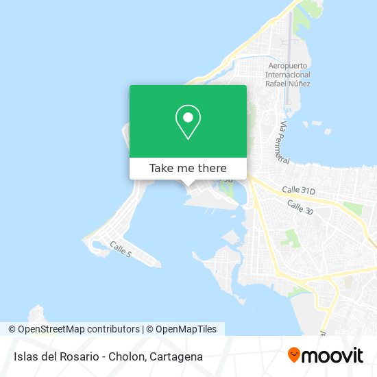 Mapa de Islas del Rosario - Cholon