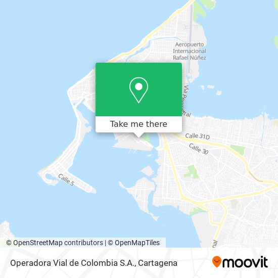 Mapa de Operadora Vial de Colombia S.A.