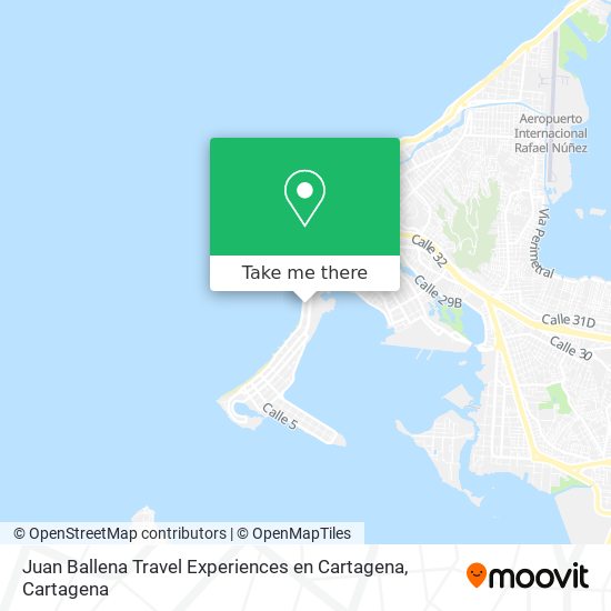 Juan Ballena Travel Experiences en Cartagena map