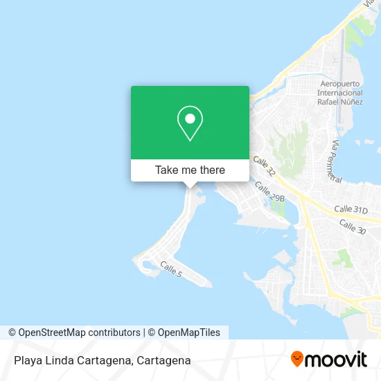 Mapa de Playa Linda Cartagena