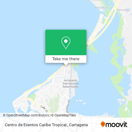 Mapa de Centro de Eventos Caribe Tropical.