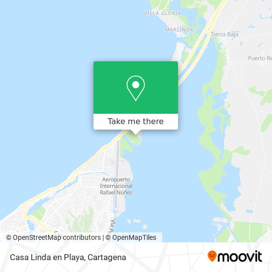 Casa Linda en Playa map