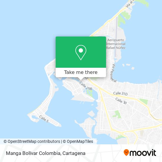 Manga Bolívar Colombia map