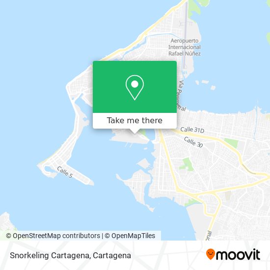 Snorkeling Cartagena map