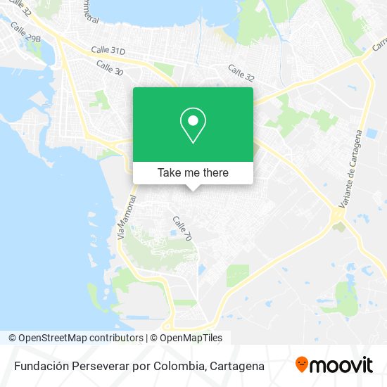 Mapa de Fundación Perseverar por Colombia