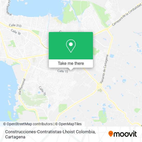 Construcciones-Contratistas-Lhoist Colombia map