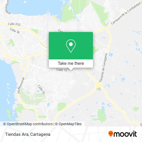 Tiendas Ara map