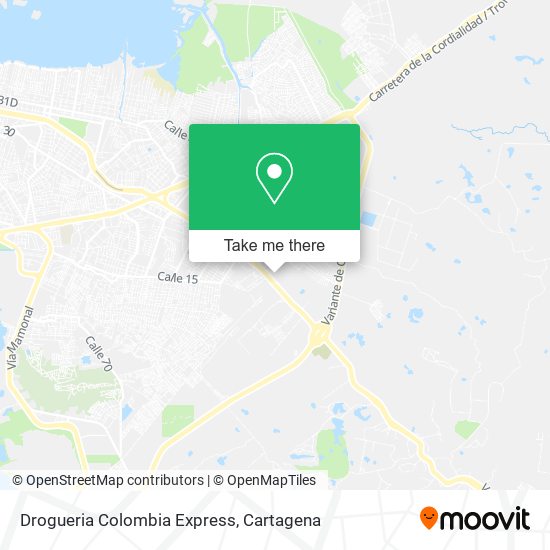 Drogueria Colombia Express map