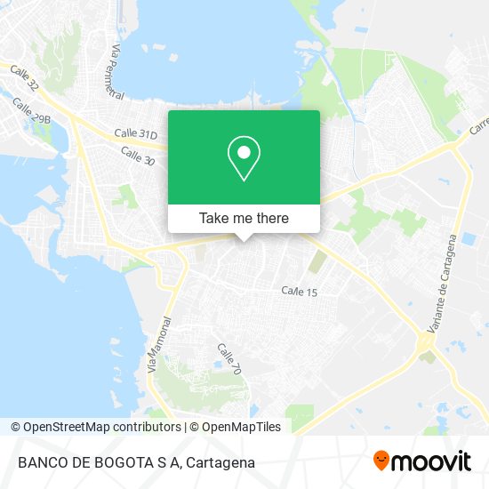 Mapa de BANCO DE BOGOTA S A