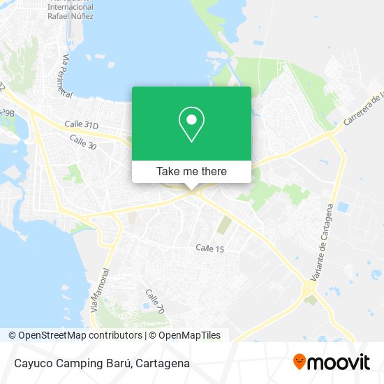 Cayuco Camping Barú map